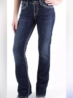 Silver Jeans Women's Faded Blue Bootcut Jeans